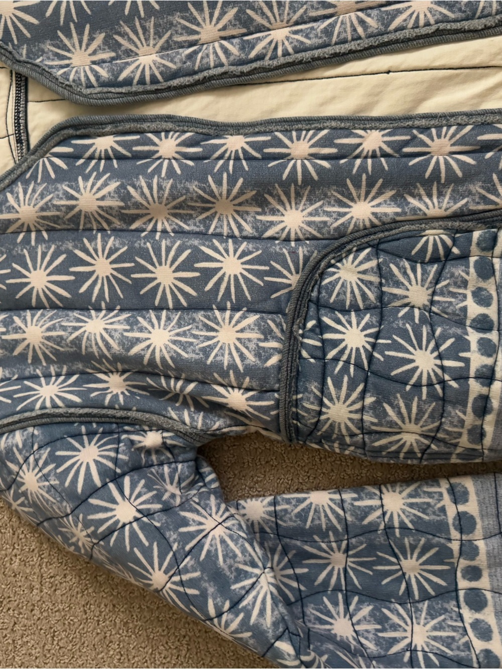 Quilted Star-Print Jacket in Light Blue Kara - Picture 6 of 6